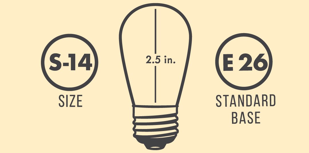 Vintage-style S14 LED Light Bulbs in Classic Colors – Tru-Tone