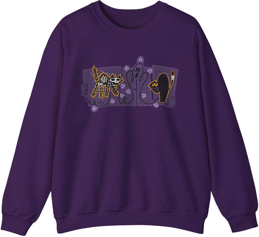 Tru-Tone Black Cats Crew Neck Sweatshirt