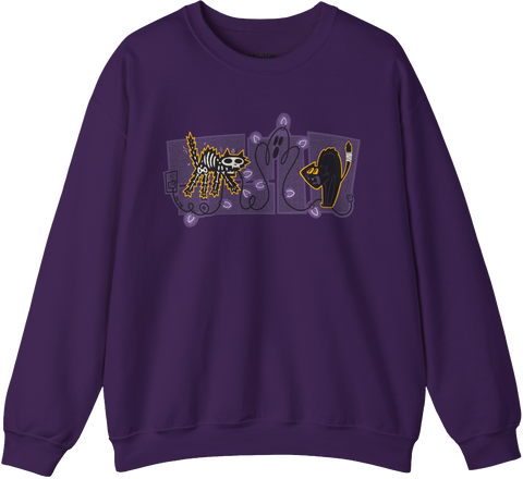Tru-Tone Black Cats Crew Neck Sweatshirt