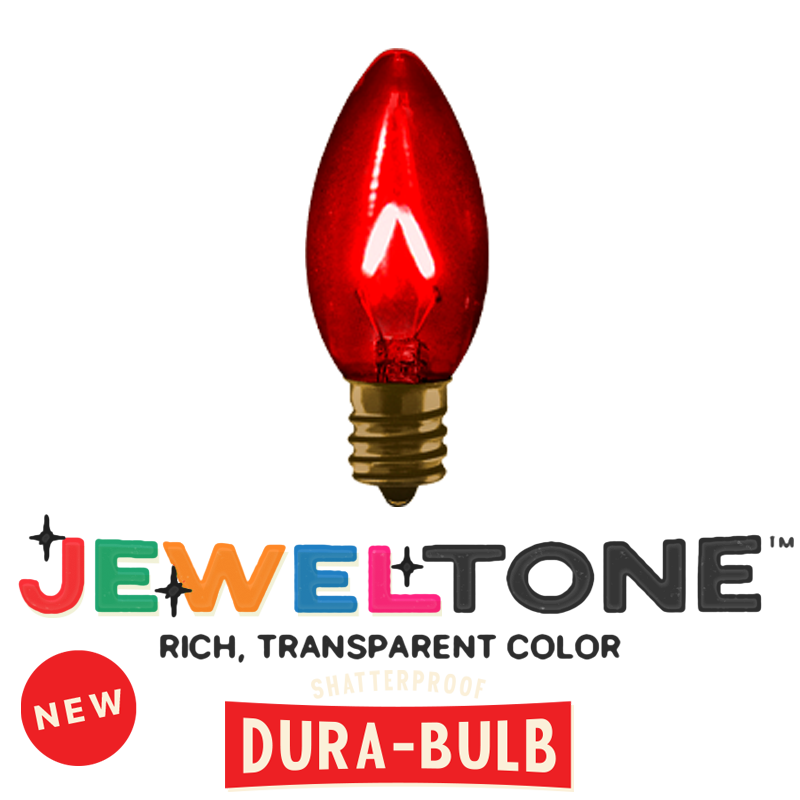 C9 Twinkle Lite Dura-Bulb™ Jeweltone™ • Replacement Bulb