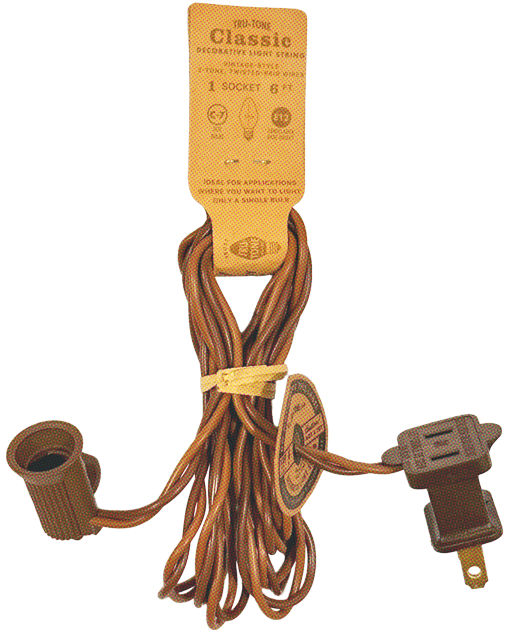 Vintage-style E12 (C7) Single Light Candelabra Cord