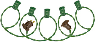Classic decorative Christmas light string - E12 (C7) light string with vintage style twisted-pair wires in two-tone green