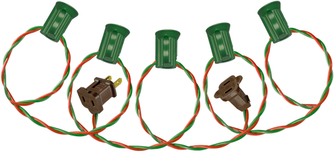 Classic decorative Christmas light string - E17 (C9) light string with vintage style twisted-pair wires