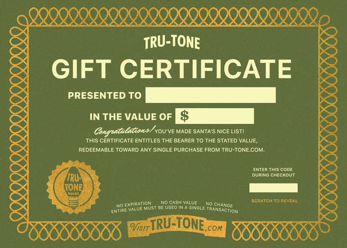 Tru-Tone Gift Certificate