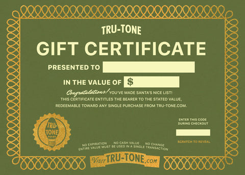 Tru-Tone Gift Certificate
