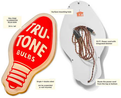 Tru-Tone Bulb Retail Sign